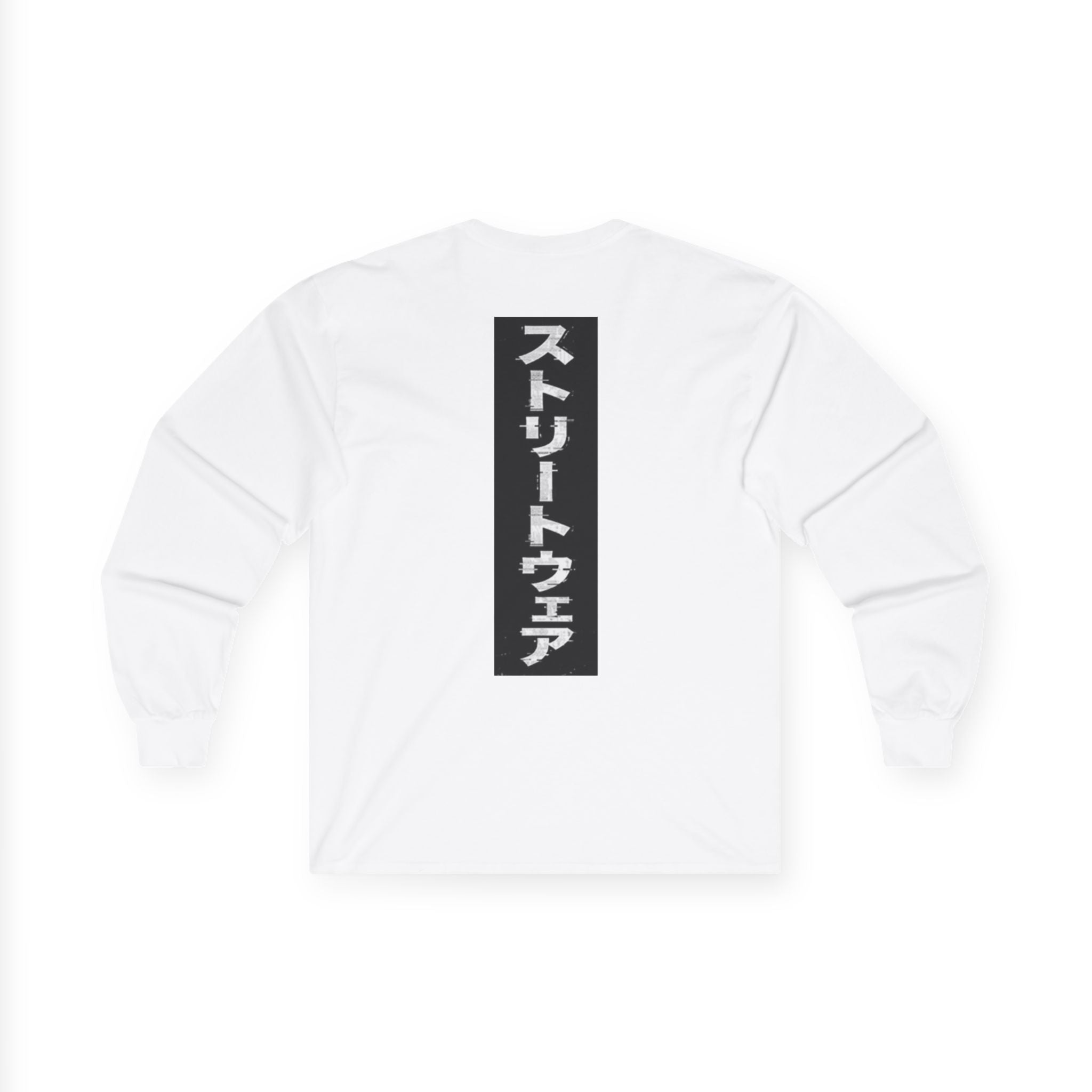 Unisex Streetwear Katakana Long Sleeve Tee