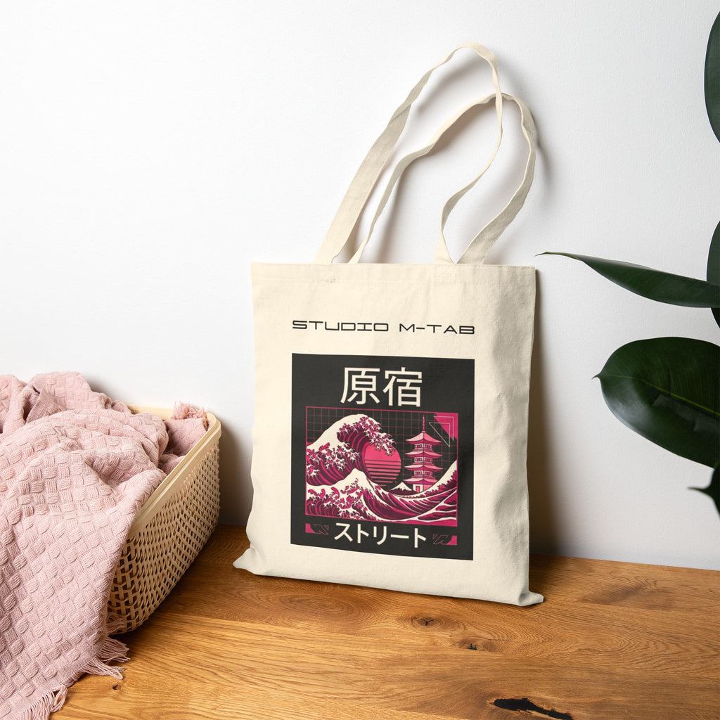 Harajuku Vaporwave Pagoda Tote Bag